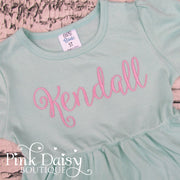 Puppy Birthday Dress in Mint