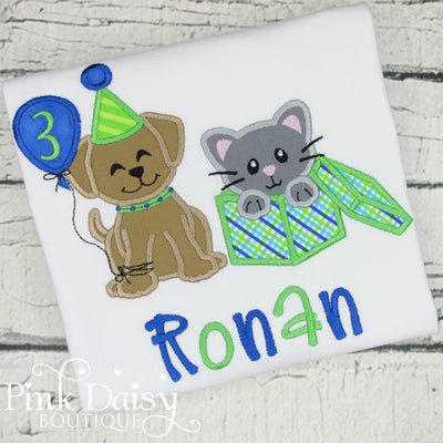 Dog and Cat Birthday Shirt for Boys