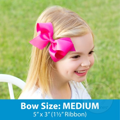Light Orchid Classic Grosgrain Hair Bow