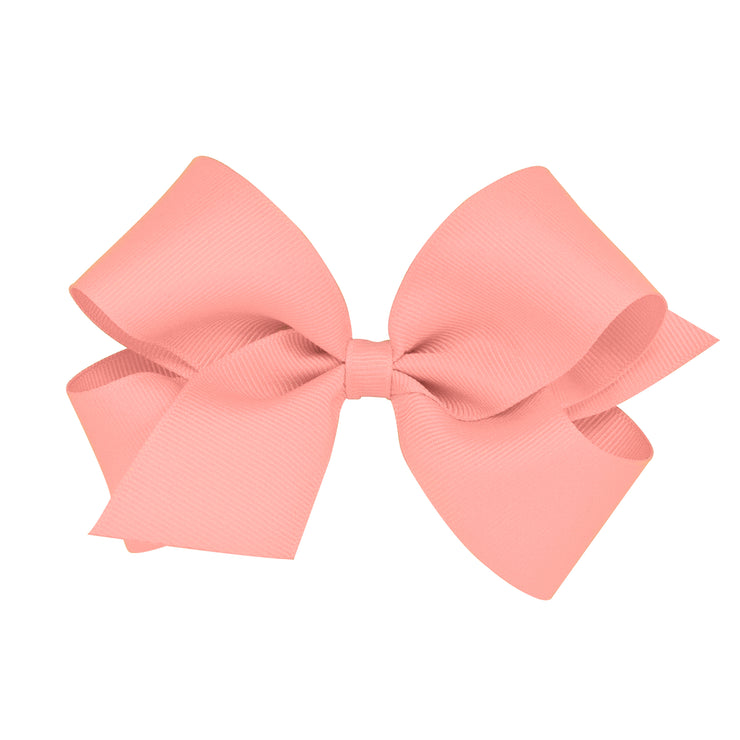 Coral Classic Grosgrain Hair Bow